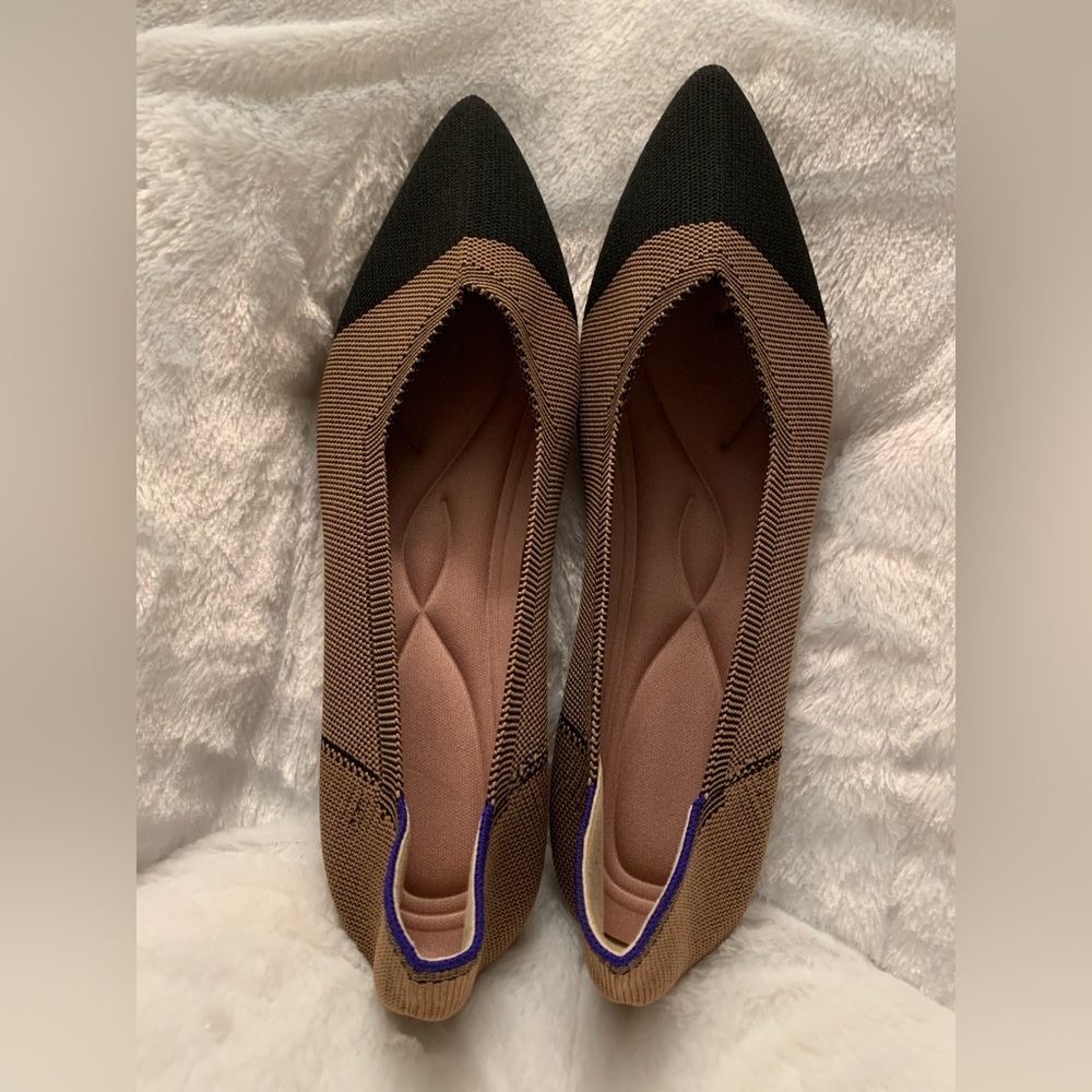 Comfortable Gold and Black Flats